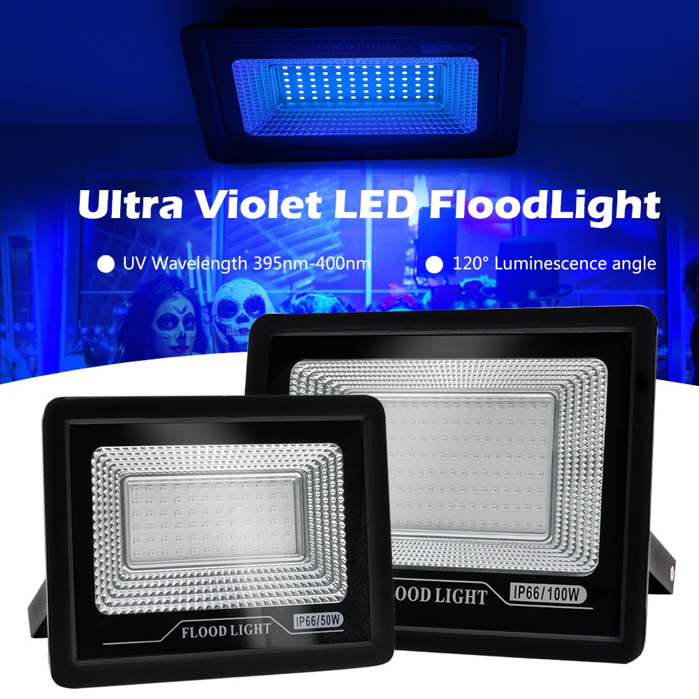 Uv Flood Light Fluorescent Stage Lamp 220v 50w 100w Ultraviolet Led