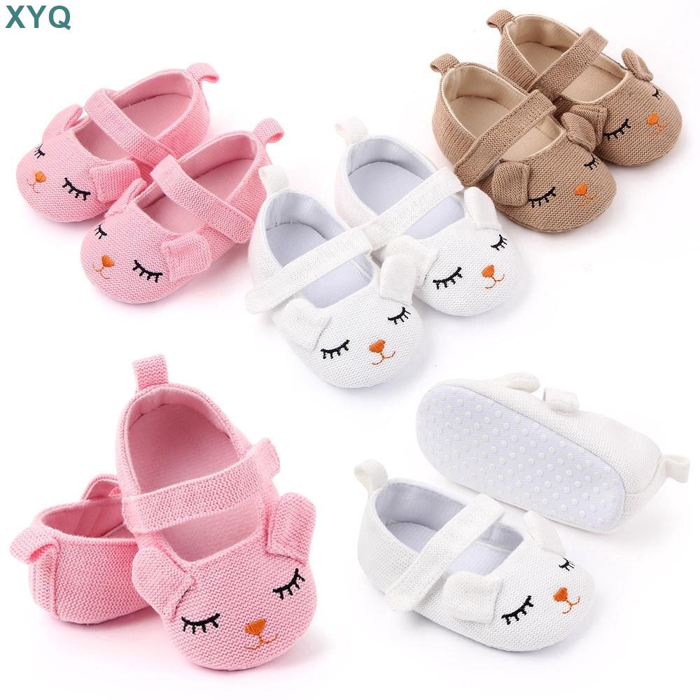 XYQ 0-1T Newborn Baby Shoes Weaving Cute Pink Rabbit Little Girl Pre ...