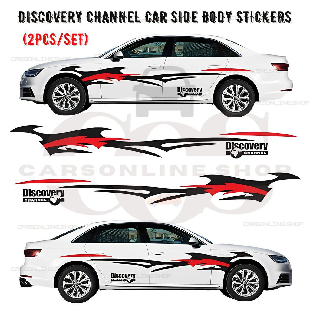 COS 2Pcs Car Body Side Truck Decal Vinyl Flame Graphics Racing Stripes ...