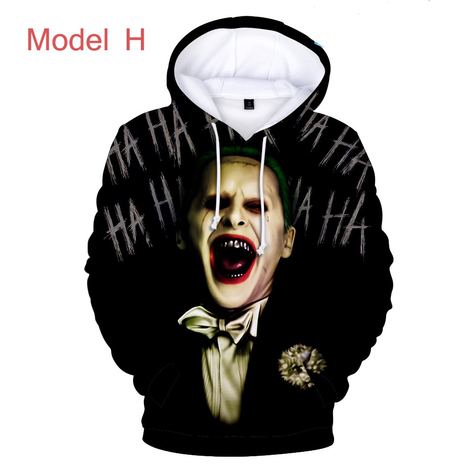 Haha Joker 3D Print Sweatshirt Hoodies Men Women Hip Hop Funny Suicide squad Joker Sweatshirt Shopee Philippines
