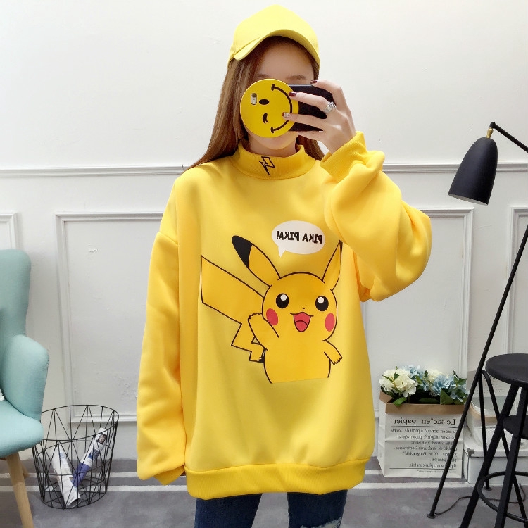 Girl with 2024 pikachu hoodie