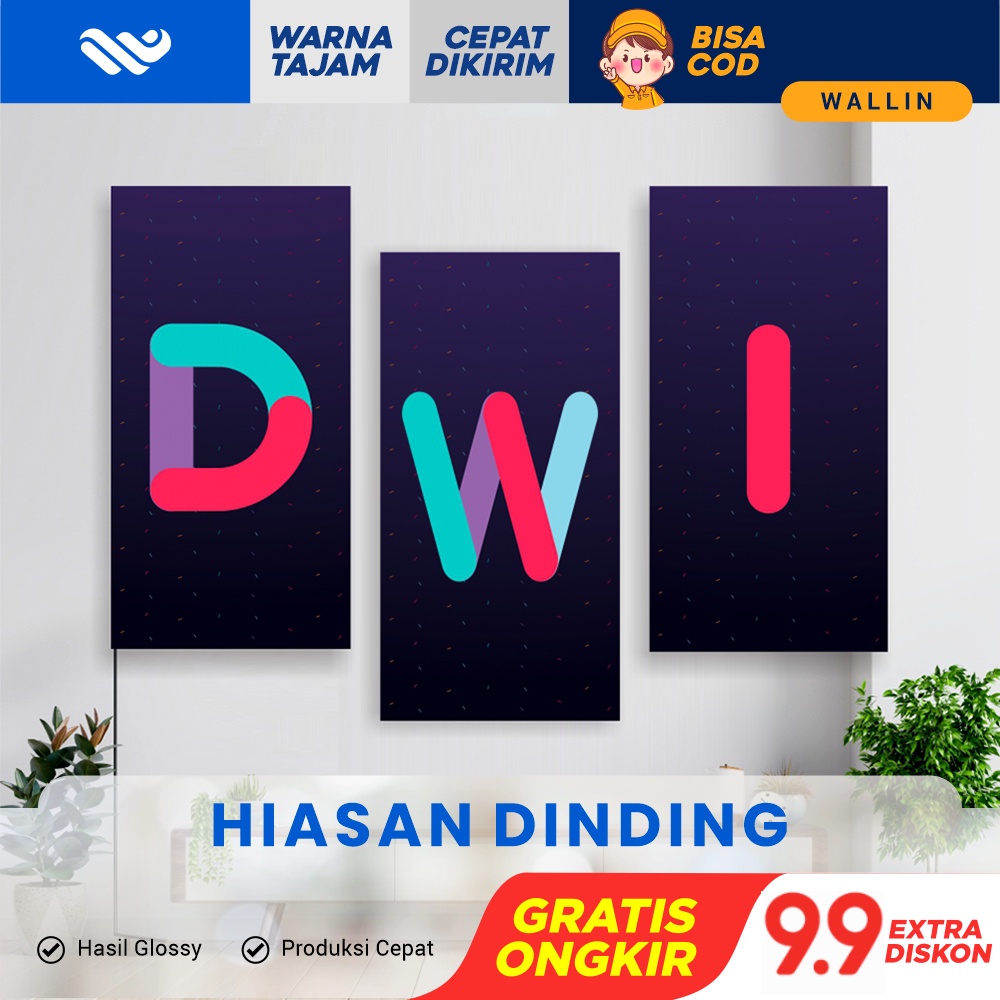 Hiasan Dinding Wallin Wall Decoration Room Decoration Alphabet