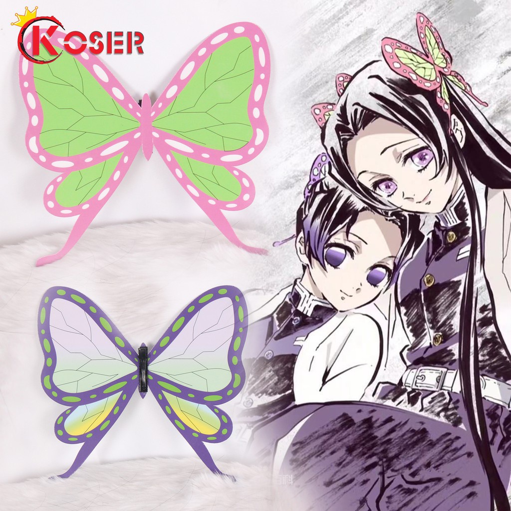 COSER KING 2pcs Anime Shinob Kanao Demon Slayer Kimetsu No Yaiba Kanawo  Tsuyuri Kochou Shinobu Kanao Butterfly Hairpin props Accessories | Shopee  Philippines