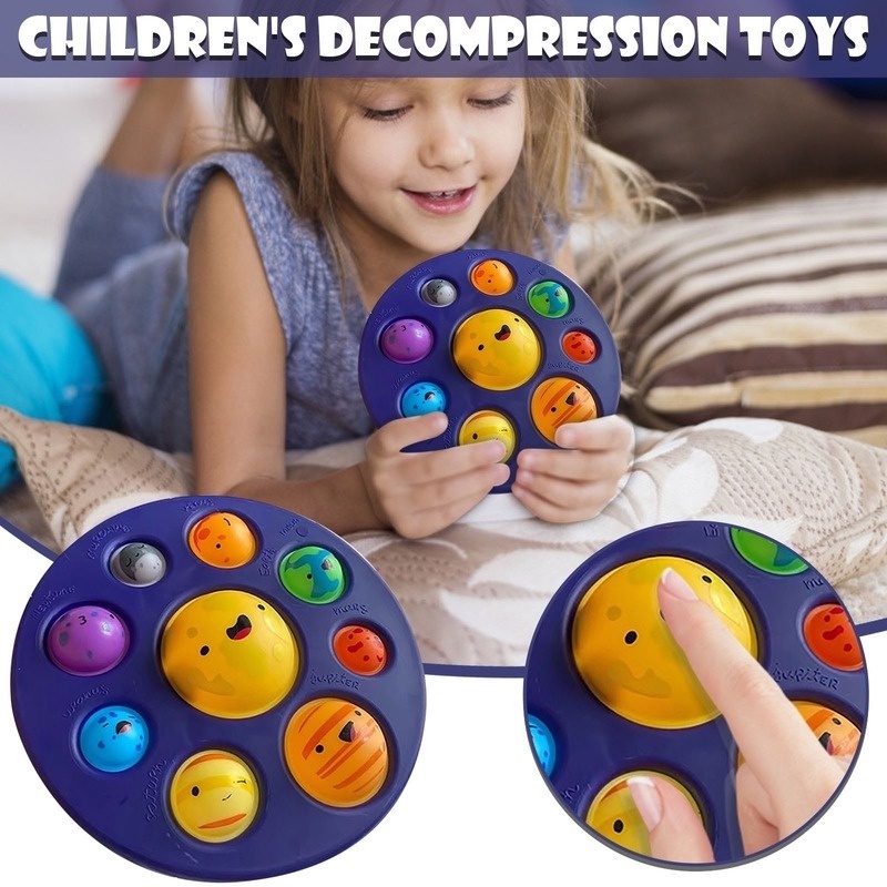 Children's Educational Toy Bubble Fidget Happy Planet Pop It: Ocean ...