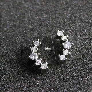 Diamond Climber Helix Piercing Creeper Stud Earring Curved 