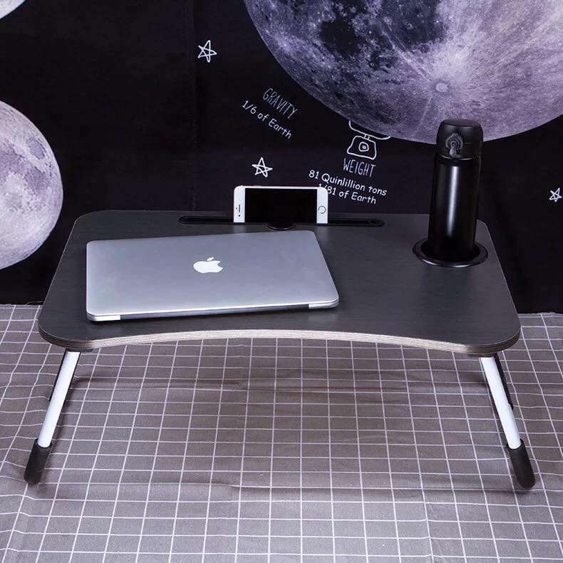 laptop stand Foldable Laptop Bed Table Stand Natural Wood with cup holder Shopee Philippines