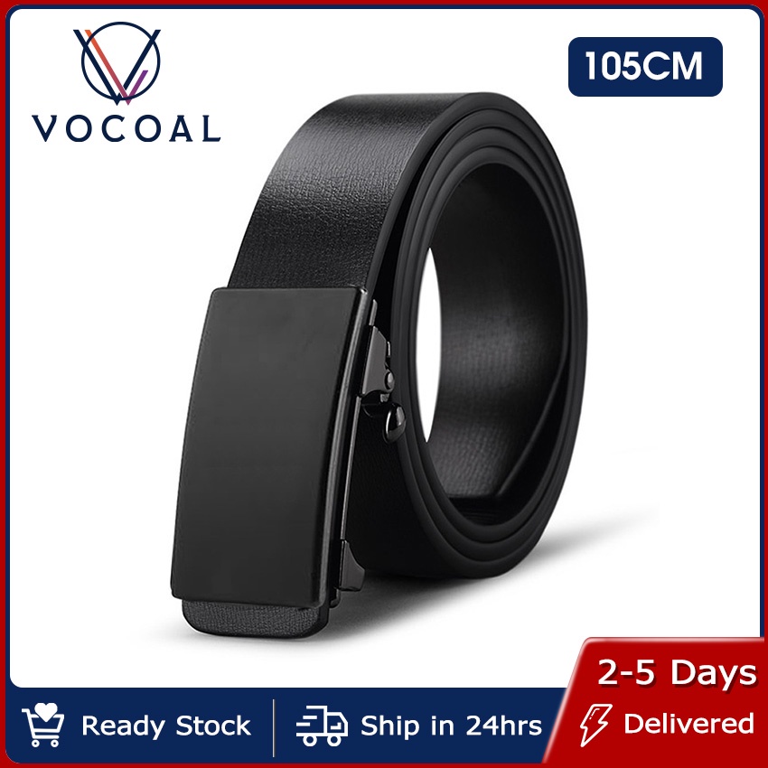 Vocoal Belt for Men Black Belt Casual Korean Leather Belt Automatic