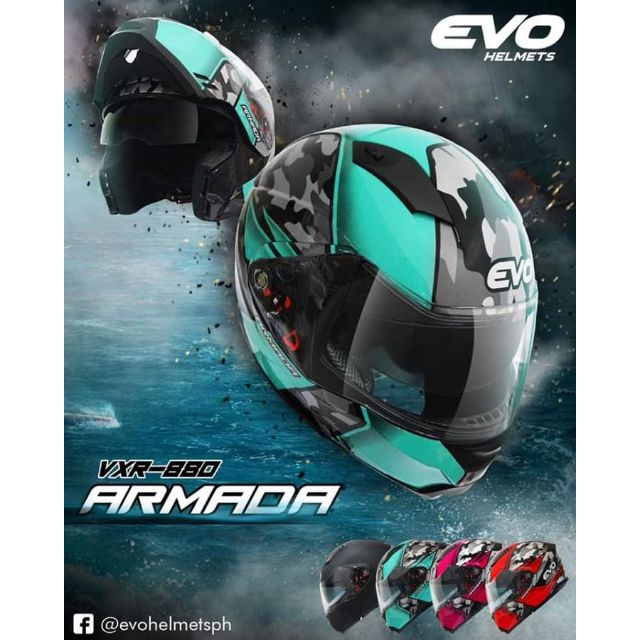 Evo Armada vxr 880 dual visor modular helmet Shopee Philippines