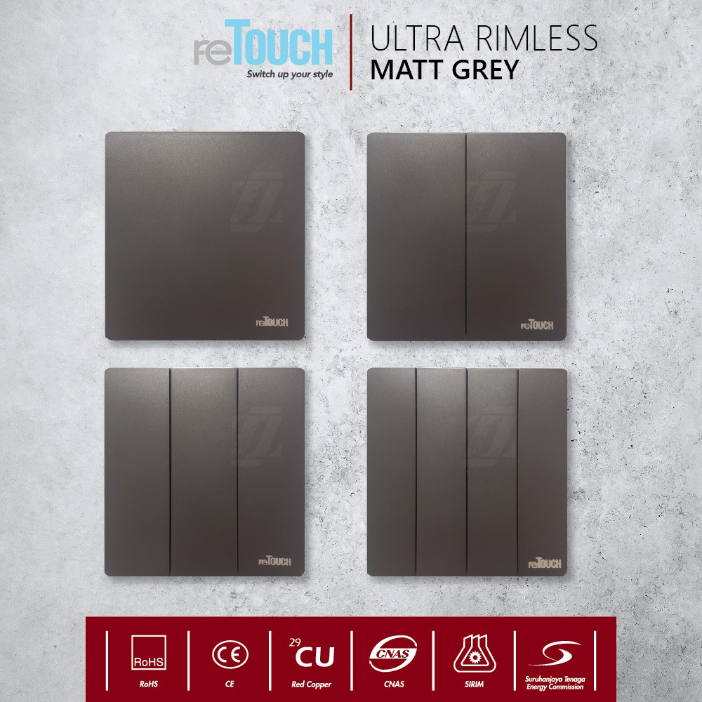 Retouch Ultra Rimless 1G, 2G, 3G, 4G, Blank Plate [GREY] Sirim ...
