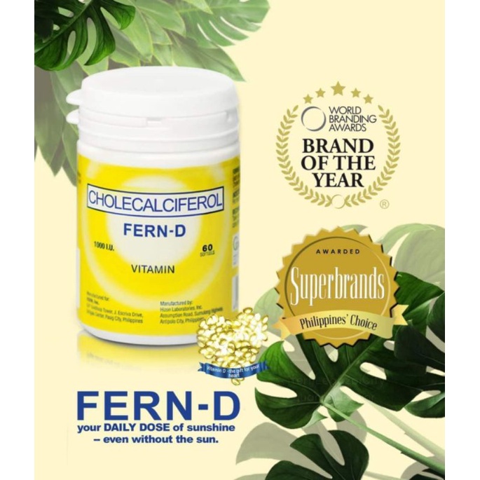 1 Bottle Fern D 120 Softgels ( Vitamin D ) Shopee Philippines