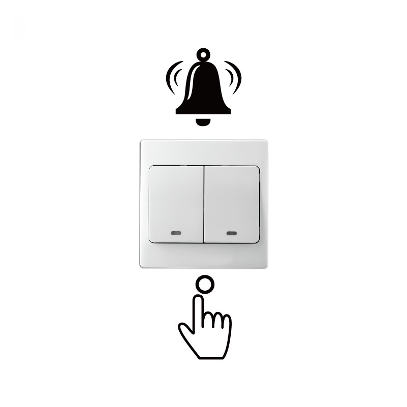 Doorbell Switch Sticker Penguin Cutout Decal Home Decor Sticker Bedroom ...