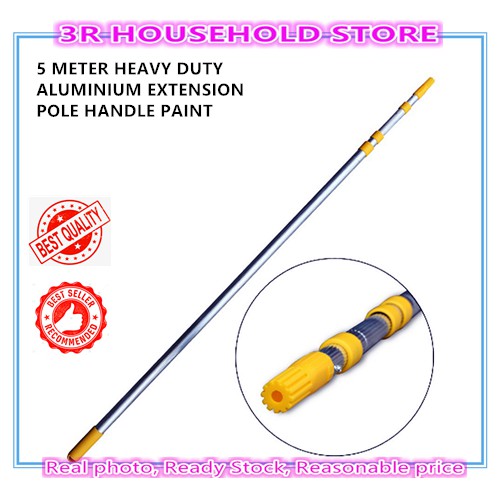 5 METER HEAVY DUTY ALUMINIUM PAINT STICK Painting Roller and Brush ...