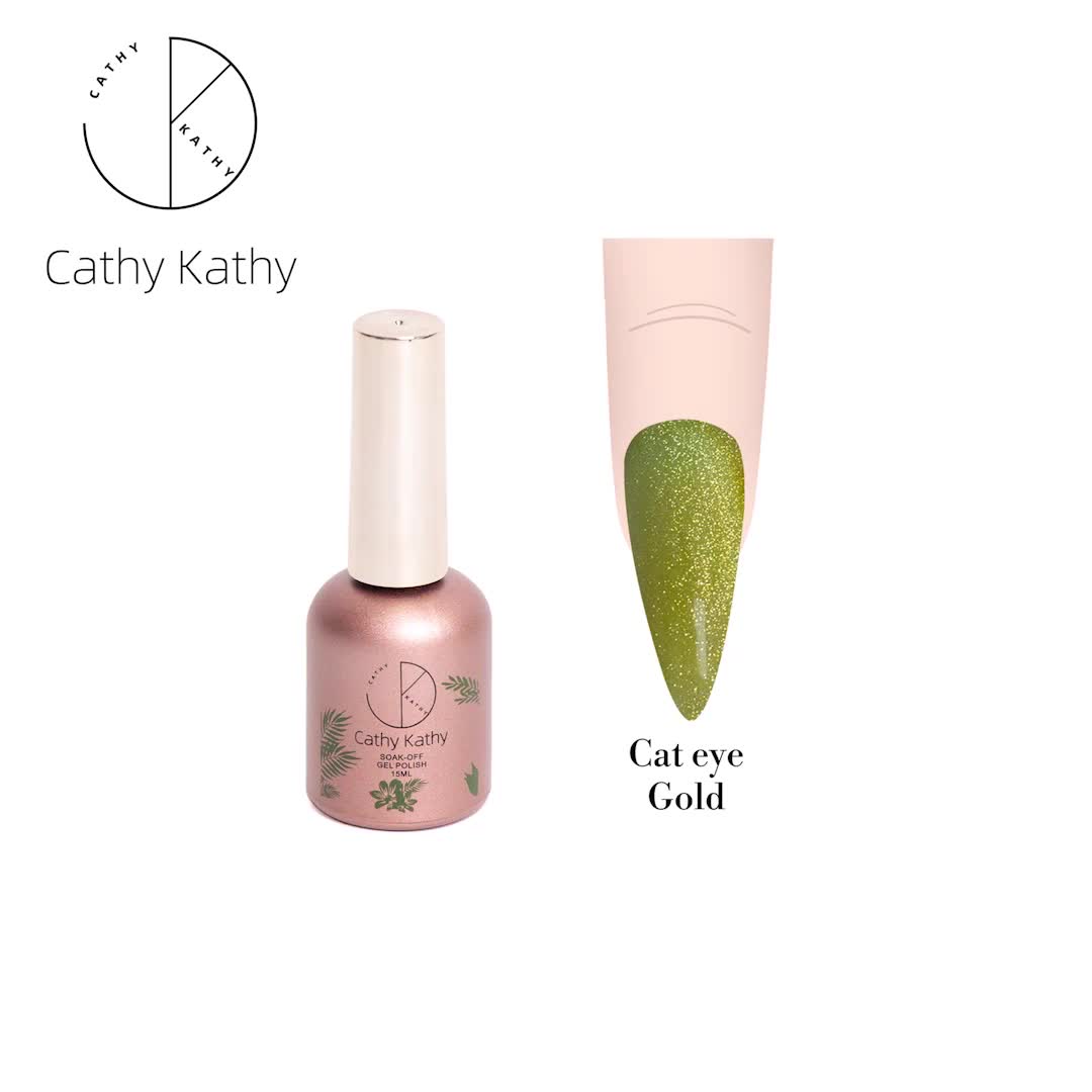 Cathy Kathy Rose Gold Limited Edition Cat Eye Color Coat (UV Gel ...