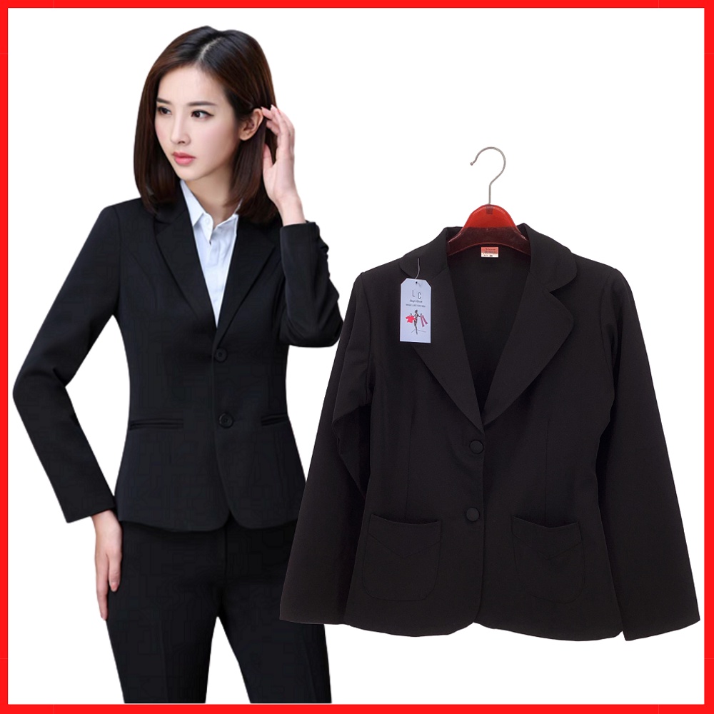 Black Office Blazer for Women Formal Wear Office Business Attire Size S M L XL XXL Shopee Philippines