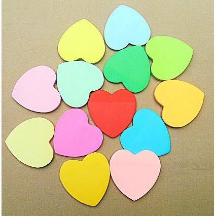 Love Heart Sticky Stationery Memo Pad Notes Message Stickers | Shopee ...