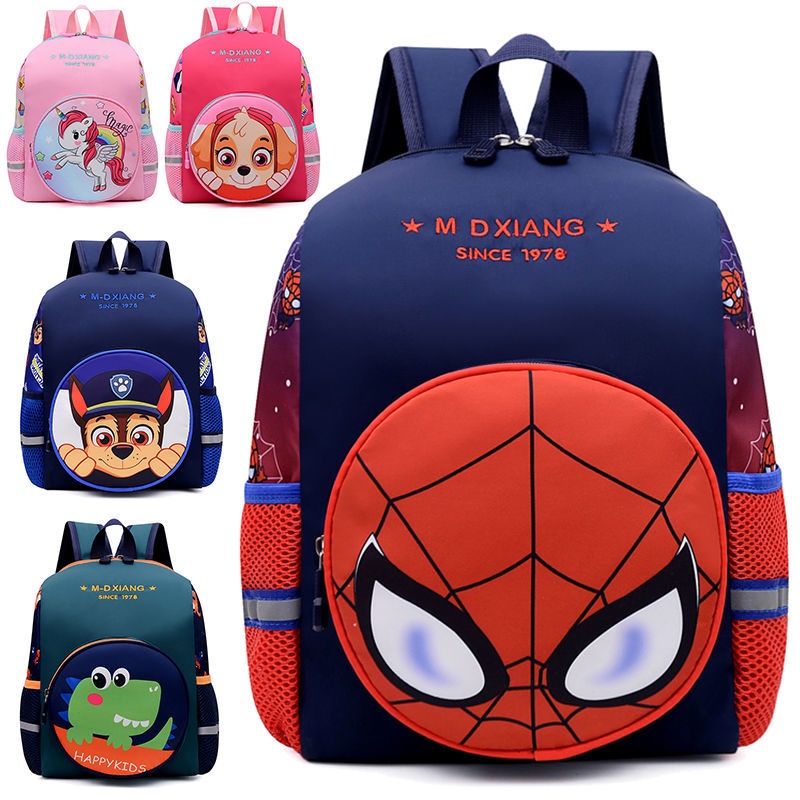 School bag for kids cartoon cute spiderman backpack kids backpack for girls  and boys