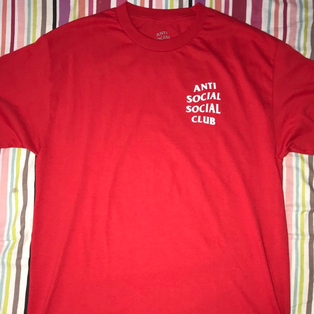 Anti social social shop club red shirt