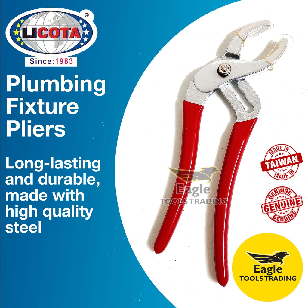 Licota Plumbing Fixture Pliers (TFL-70065) | 230mm| 20-75 mm adjustable ...