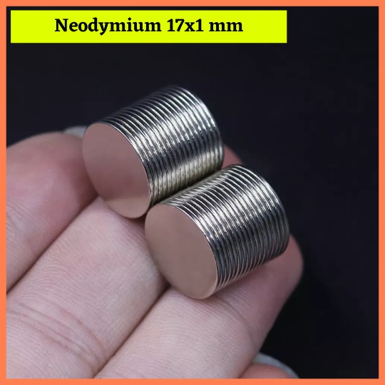 Strong Neodymium Coin Model 17x1 mm (Nickel Plated) Shopee