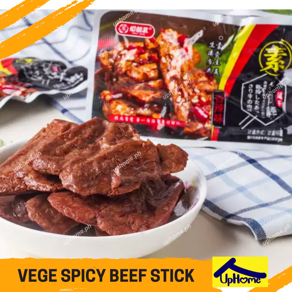 UPHOME VEGAN BEEF STEAK Vegan spicy beef jerky Vegetarian pepper beef