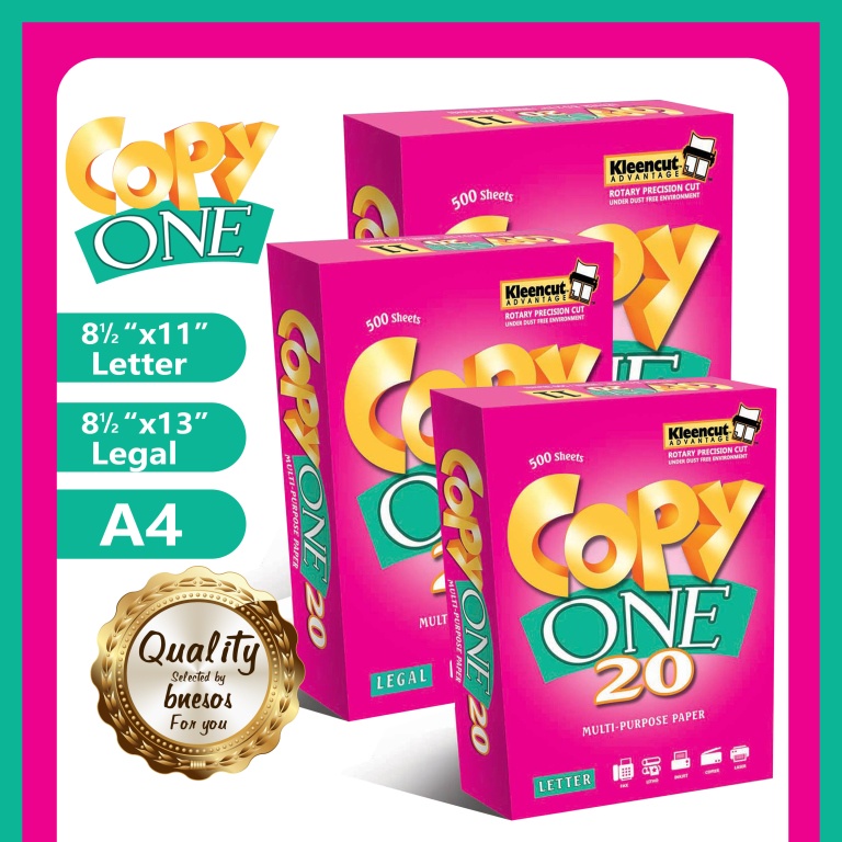 bnesos Stationary School Supplies Copy One Sub20 70gsm Short Long Size