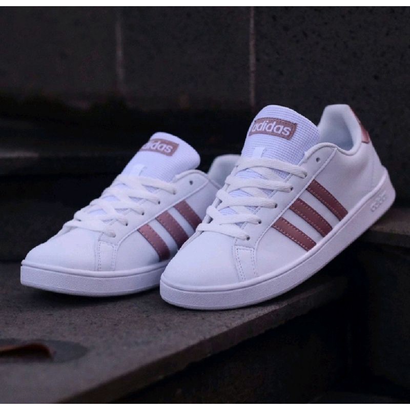 Adidas neo advantage white rose clearance gold