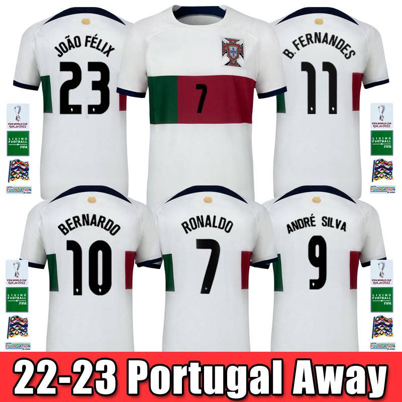 YB5 2223 World Cup Portugal Away Jersey Football Tshirts Bernardo