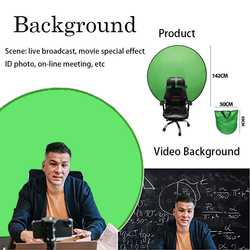Green Screen Backdrops Photography Background Portable Fold Reflector