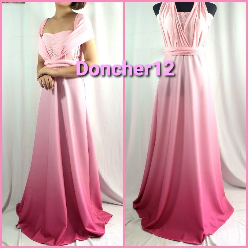 Infinity Dress Ombre colors doncher12 s m L xl 2xl Shopee Philippines
