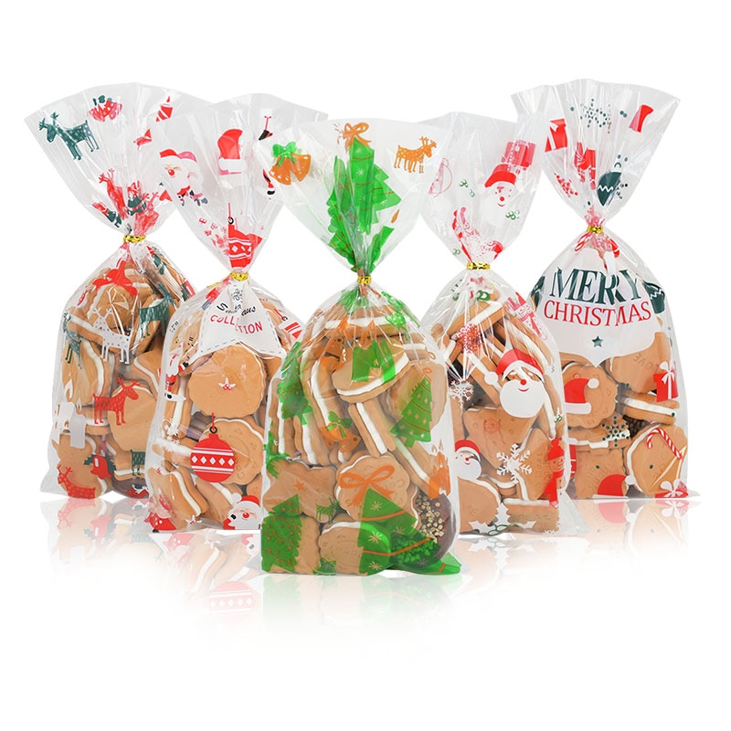 Plastic gift bags discount christmas