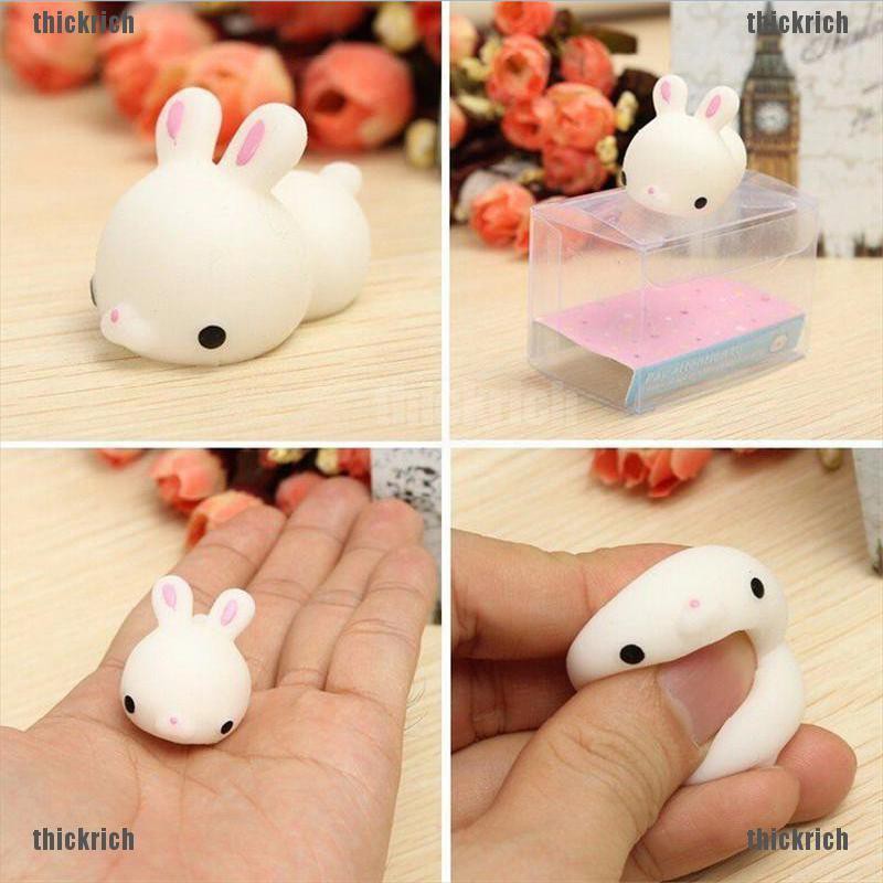 【thick】Mochi Cute Bunny Rabbit Squishy Squeeze Healing Stress Reliever ...