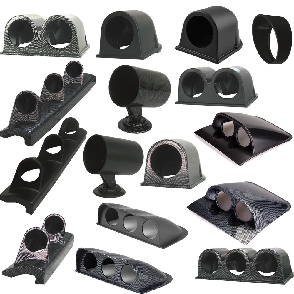 GlowShift Universal 60mm (2-3/8") Single Gauge Swivel Mount Meter Pod Cup – Black