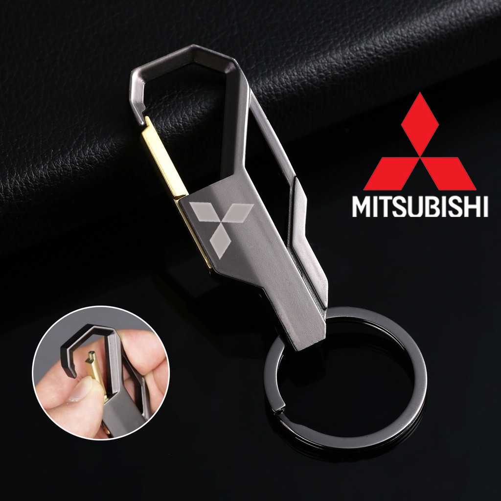 MITSUBISHI Car Keychain Men's Creative Alloy Metal Keyring Keychain Key ...