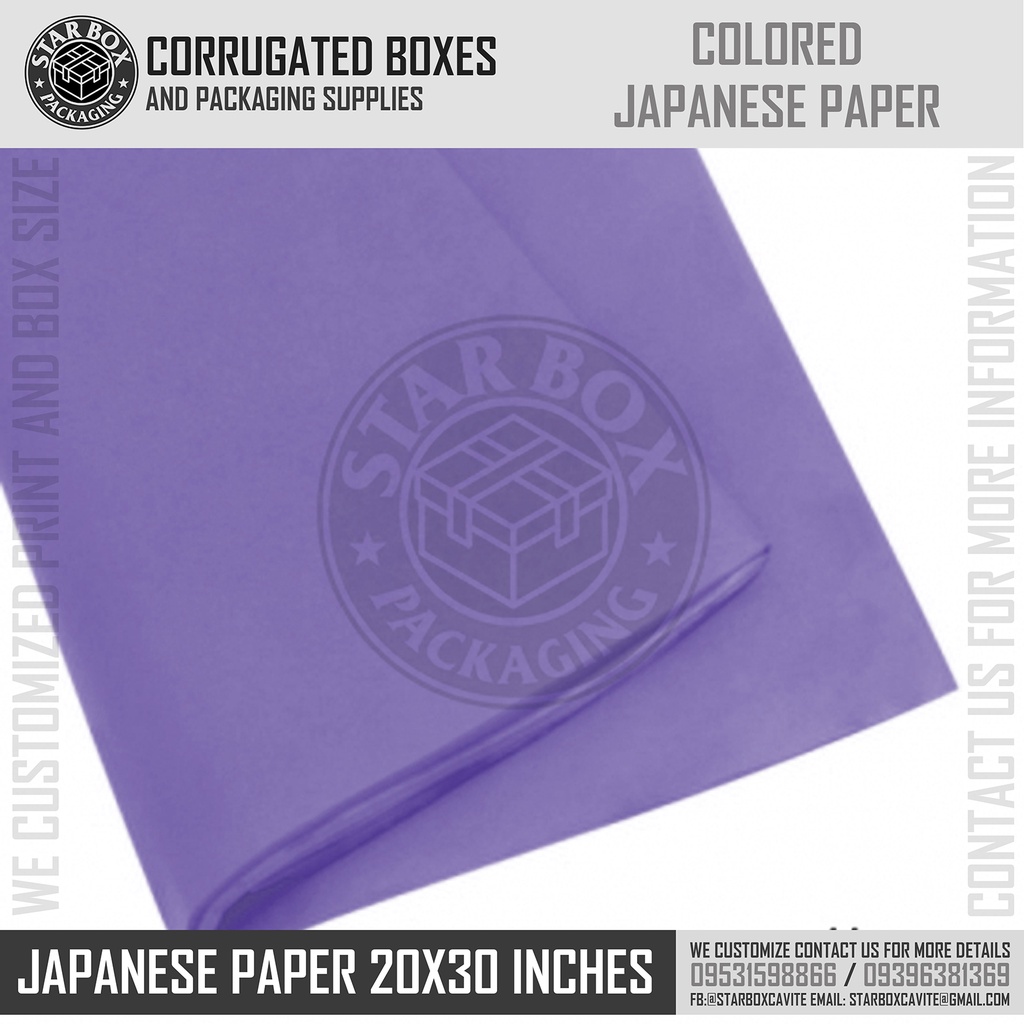 Starbox Japanese Paper Papel De Hapon Colored Japanese Tissue Paper ...