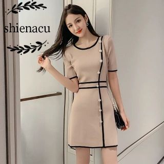 Knitted Korean style formal short sleeve dress | Shopee Philippines