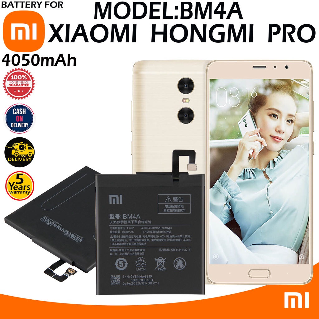 Xiaomi Hongmi Pro Battery Model BM4A High Quality Capacity 4050mAh ...