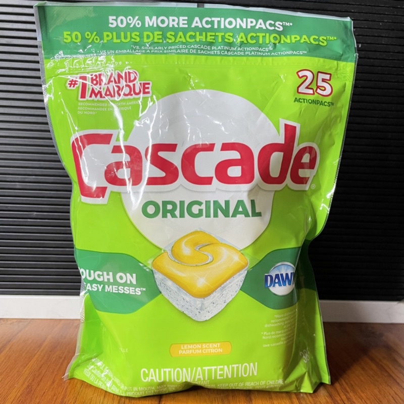 Cascade Original Dishwasher Pods Action Pacs Dishwasher Detergent Tabs