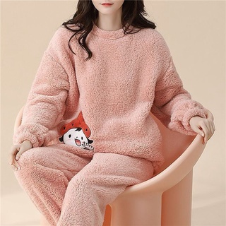 Pajamas Set Long Sleeve for Women Winter Velvet Pajamas Velvet