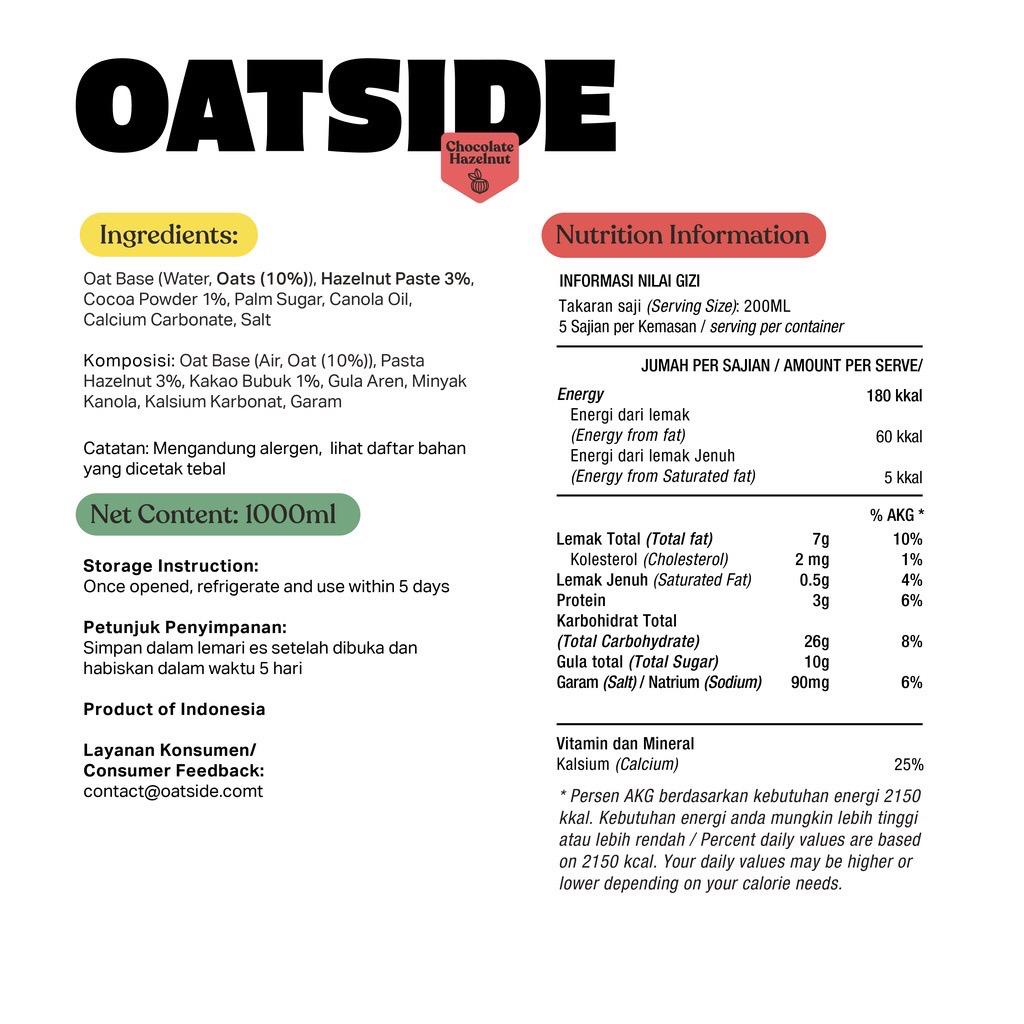 Oatside - Barista Blend - Oat Milk 1L - Lactose & Dairy Free Wheat Oat ...