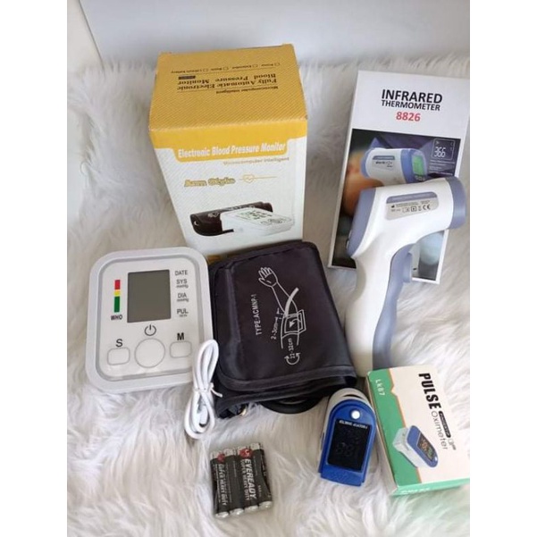 Digital Bp (Blood Pressure device)+Infrared Thermometer+Pulse Oximeter ...