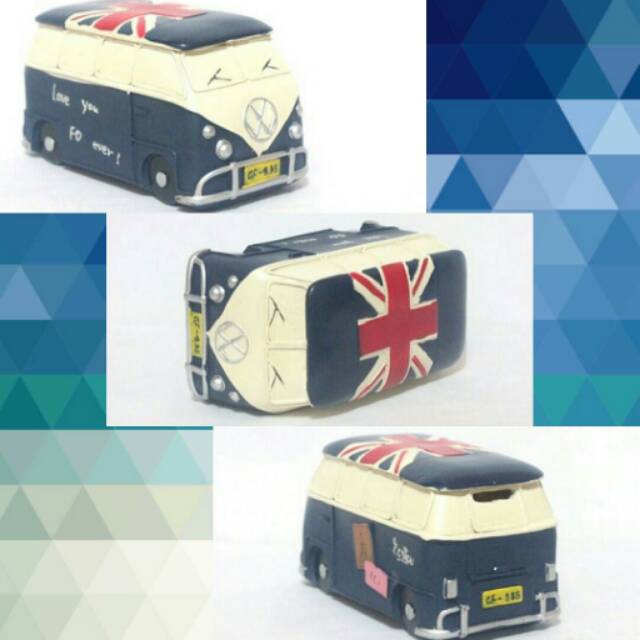 Unique Vintage VW Combi London Blue Miniature Figurine YY191A | Shopee ...