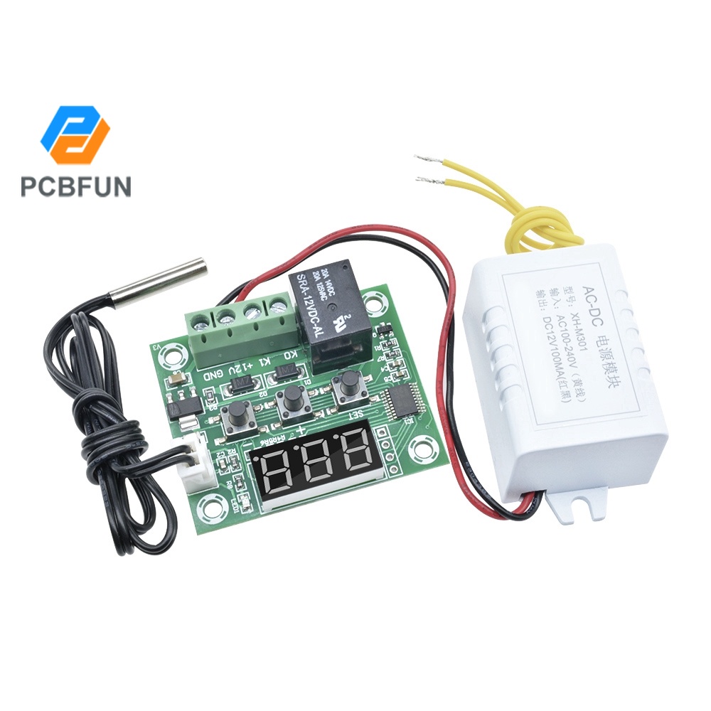 Pcbfun W1209 Temperature Controller Ac 110V220V To Dc 12V Voltage