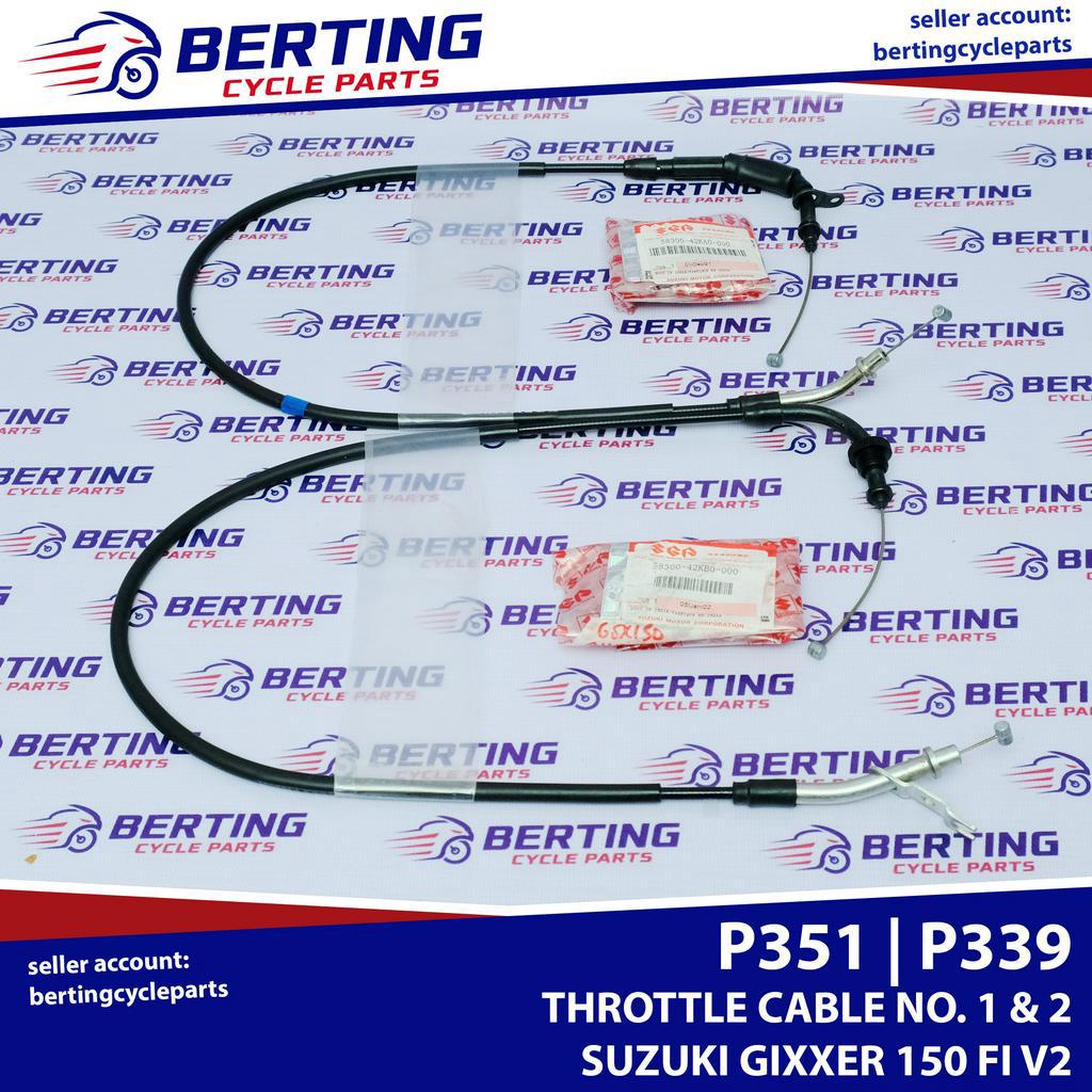 SGP THROTTLE CABLE No.1 and 2 Suzuki Gixxer 150 FI V2 Genuine 58300