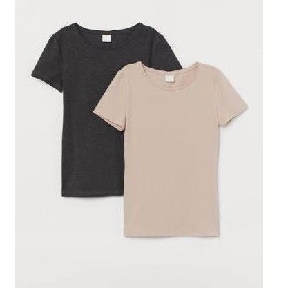 H M basic ribbed tee Shopee Philippines