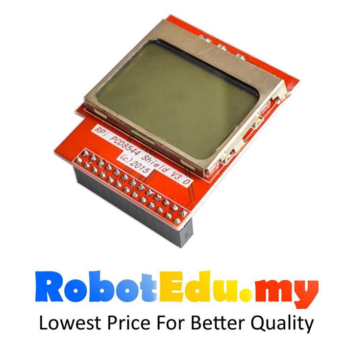 Raspberry Pi CPU Info 84x84 1.6 inch mini LCD , PCD8544 Shield 5110 ...