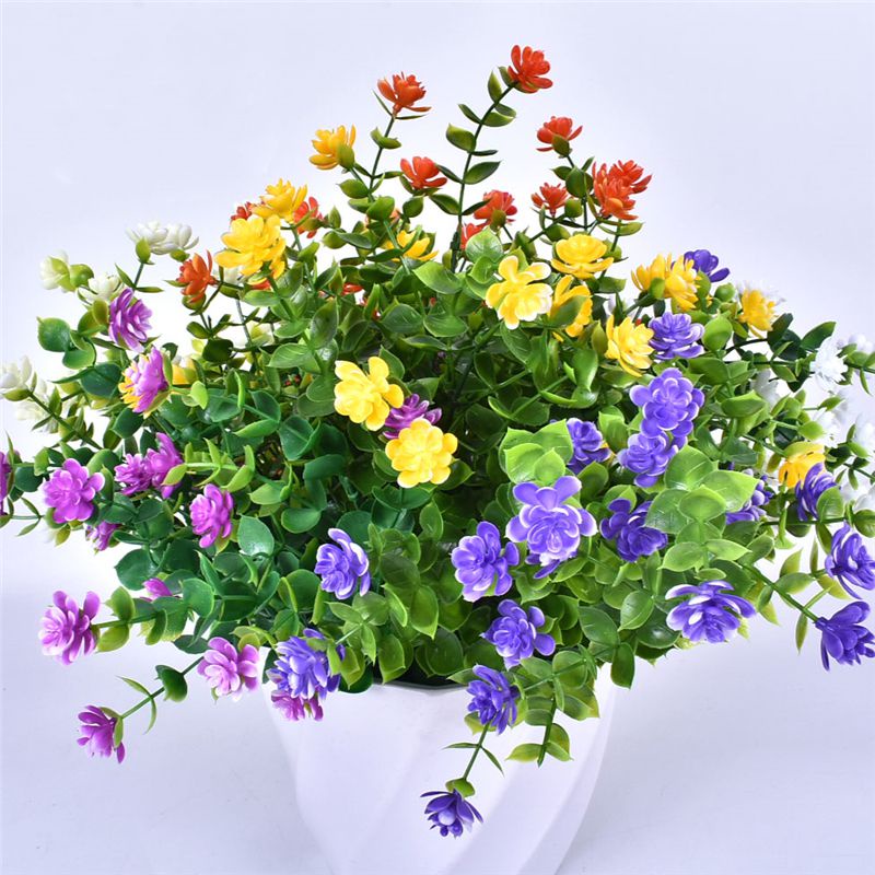 Artificial Plants Fake Small Eucalyptus Flowers In/outdoor Window Porch