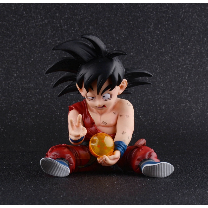 Dragon Ball Goku Battle Damage Holding Sitting Posture Last Victory ...