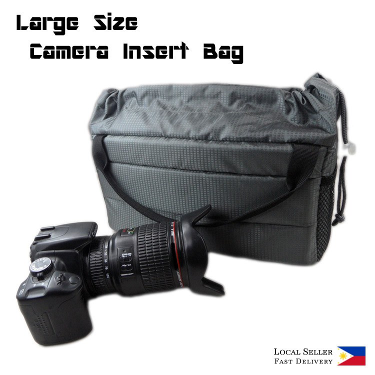 ☍Large Size Waterproof Insert Partition Camera Hand Bag For Dslr Shopee Philippines