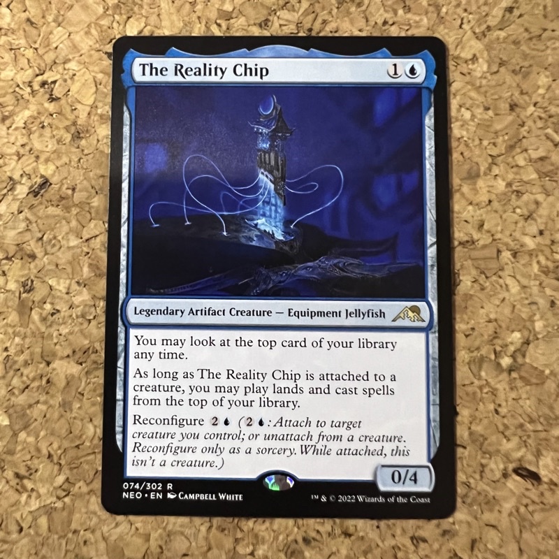 MTG THE REALITY CHIP (EQUIPMENT JELLYFISH) KAMIGAWA NEON DYNASTY (BLUE