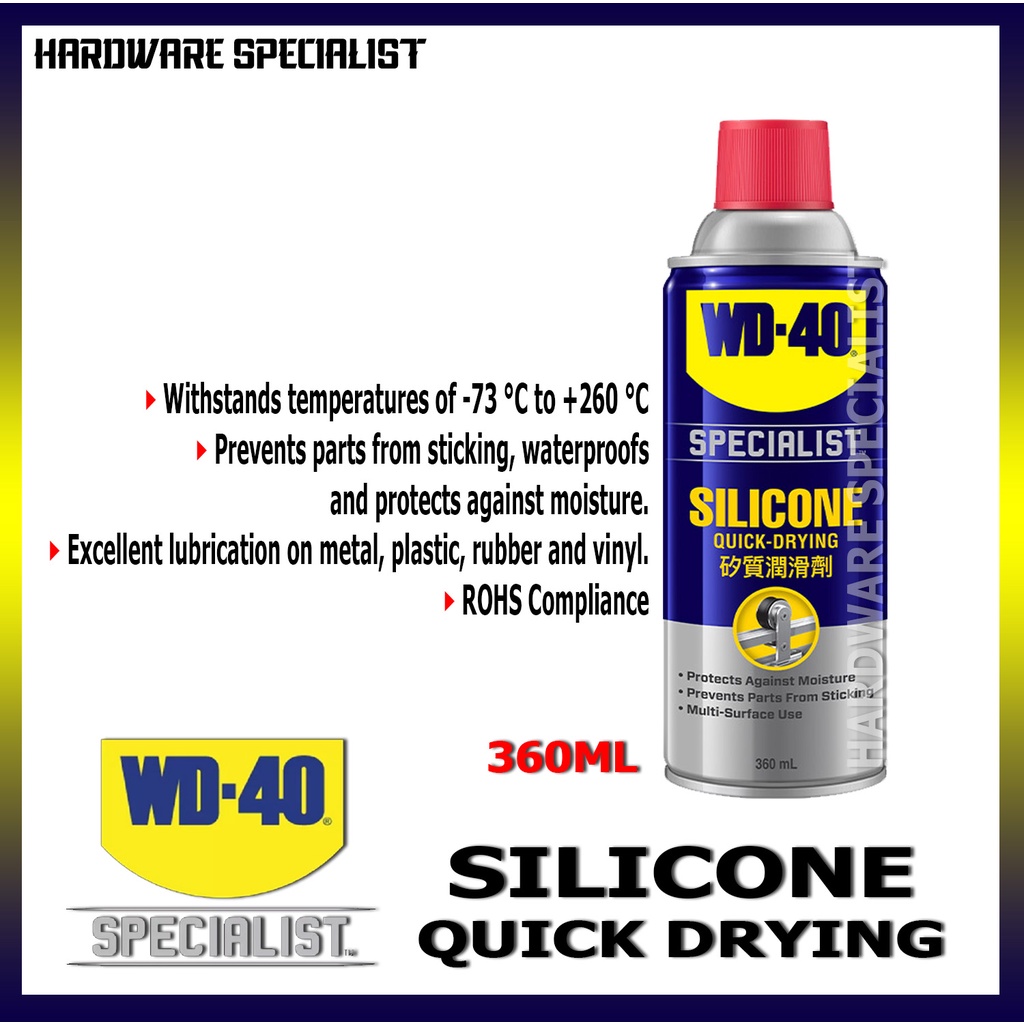 WD-40 Specialist Silicone Quick Drying WD-SPL-SL360 360ML | Shopee ...